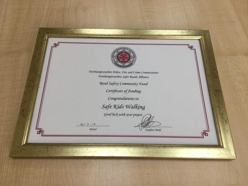 Police award certificate.
