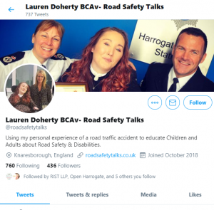 Road safety with Lauren Doherty.