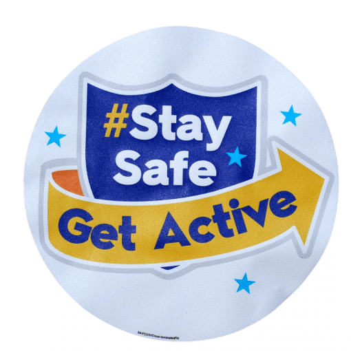 Stay Safe Get Active Pavement Sticker