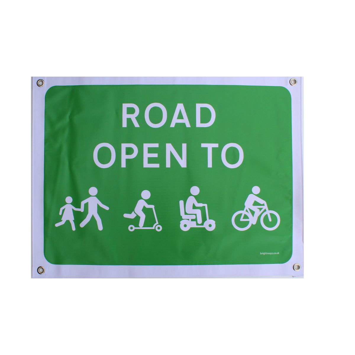 Road Open to Active Travel Banner Sign