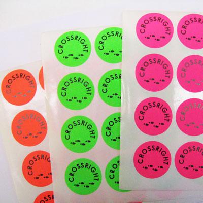 Custom Print Fluoro Circle Stickers, 35mm.